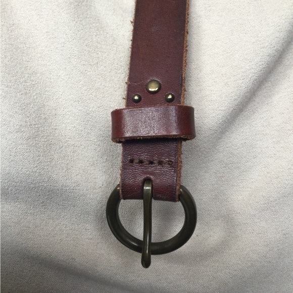 Lucky Brand Chestnut Brown Woven Studded Belt - Picture 3 of 6